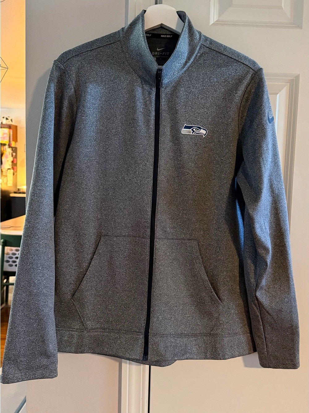 Nike Gray Full-Zip Women’s Jacket with Seahawks Logo